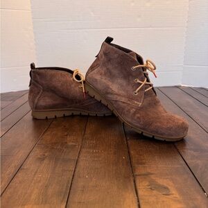 Think! Menscha Ankle Booties Chocolate Brown Women Size 10.5 42EU Germany Euro